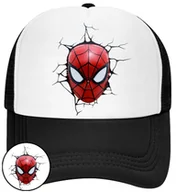 Czapki i chusty sportowe męskie - CZAPKA Z DASZKIEM SPIDERMAN DLA DZIECI NA LATO CZARNA BEJSBOLÓWKA - miniaturka - grafika 1