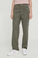 Spodnie damskie - Pepe Jeans spodnie Betsy damskie kolor zielony proste medium waist - miniaturka - grafika 1