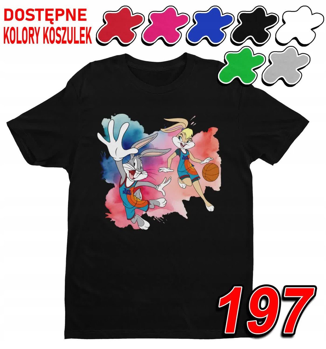 Dziecięca Koszulka T-Shirt Z Nadrukiem Królik Bugs Lola Looney-M 134-140
