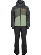 Kurtki narciarskie - Peak Mountain 2-częściowy zestaw narciarski "Cerome" w kolorze szaro-oliwkowym - miniaturka - grafika 1