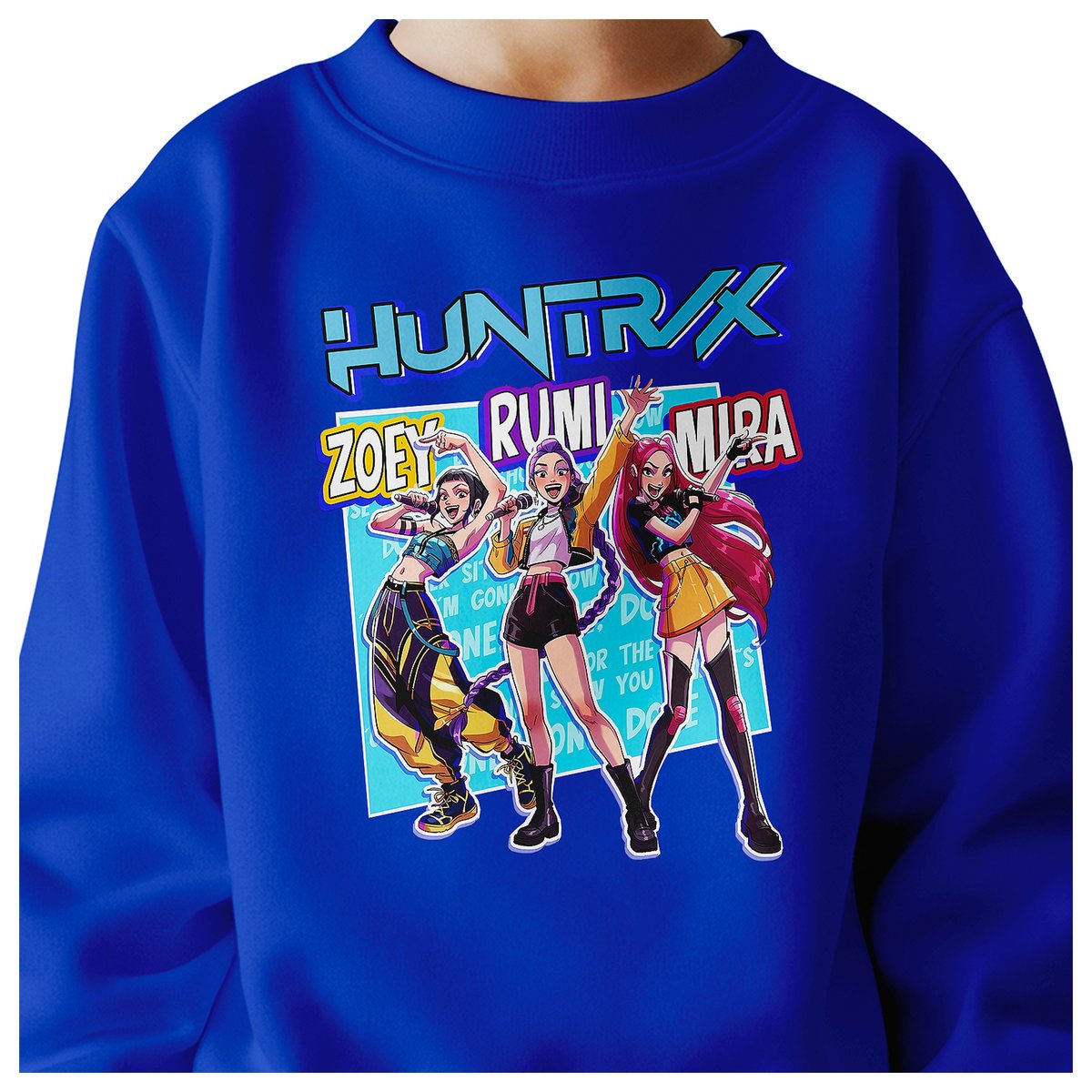 BLUZA DZIECIĘCA K-POPOWE ŁOWCZYNIE DEMONÓW HUNTRIX 104 BAWEŁNIANA