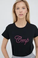 Koszulki sportowe damskie - CMP t-shirt damski kolor czarny - miniaturka - grafika 1