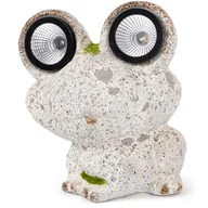 Lampy ogrodowe - Solarna dekoracja zewnętrzna Żaba, 12,5 x 20 x 13 cm, ceramika - miniaturka - grafika 1
