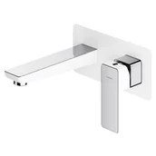 Baterie wannowe i prysznicowe - Omnires PARMA PM7415 CRB CHROM + BIAŁY bateria umywalkowa podtynkowa - miniaturka - grafika 1