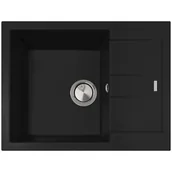 Zlewozmywaki - Zlewozmywak PLADOS Elegance 65.10 Czarny matowy - miniaturka - grafika 1