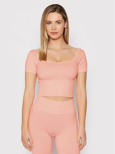 Guess Bluzka V2RP13 ZZ04S Różowy Slim Fit - Bluzki damskie - miniaturka - grafika 1