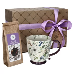 Filiżanka porcelanowa z herbatą Śliwka w Cynamonie 395 ml Lile Bellis LI-074G - Filiżanki - miniaturka - grafika 1