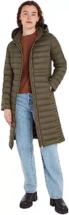 Tommy Hilfiger Damskie płaszcze puchowe Lw Down Maxi, Zielony wojskowy, XS - Płaszcze damskie - miniaturka - grafika 1
