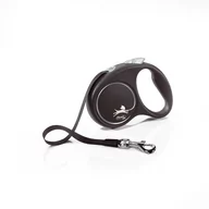 Smycze dla psów - Flexi Smycz oryginalna Black Design czarna S 5m do 15kg taśma 803390 - miniaturka - grafika 1