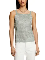 Koszulki i topy damskie - ESPRIT Collection Dzianinowy top z efektem brokatu, Pale khaki, XL - miniaturka - grafika 1