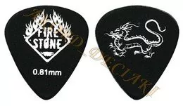 Gewa Fire Stone Plektrum/Pick Monster, 351 Form, Dragon, schwarz, 0,81 mm, 12 Stück 523896 - Inne akcesoria gitarowe - miniaturka - grafika 1