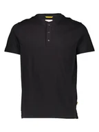 Koszulki męskie - Camel Active Koszulka "Henley" w kolorze czarnym - miniaturka - grafika 1