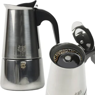 Klasyczna kawiarka do kawy herbaty Dzbanek na 9 filiżanek kawy (450 ml) Indukcja Srebrny - Zaparzacze i kawiarki - miniaturka - grafika 1