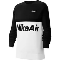 Bluzy dla chłopców - Nike Nsw Crew bluza chłopięca czarny czarny/biały X-S - miniaturka - grafika 1