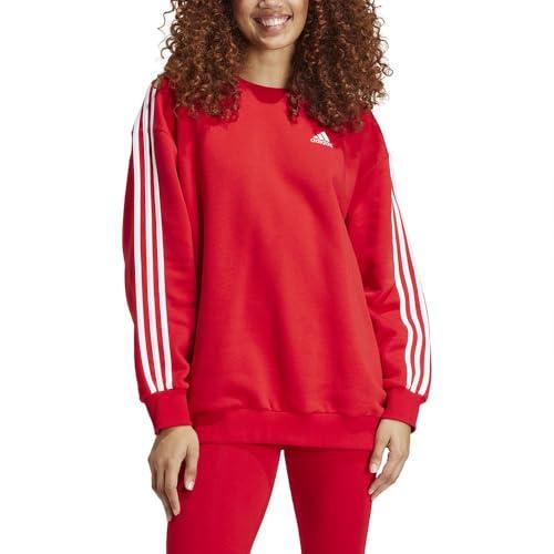 adidas Damska bluza polarowa Essentials z 3 paskami oversize, rozmiar L/XL