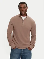 Swetry męskie - Brave Soul Sweter MK-610HASTINGS Beżowy Regular Fit - miniaturka - grafika 1