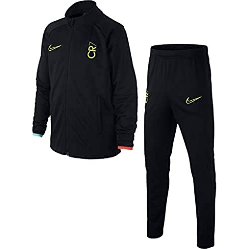 Nike CR7 B NK DRY TRK SUIT K Tracksuit, czarny/hyper turq/laser crimson/(lemon venom), M