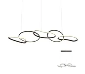 Lampy sufitowe - Redo 01-2599 - LED Żyrandol ściemnialny na lince BIAS LED/108,6W/230V 3000K czarny - miniaturka - grafika 1