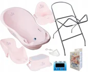 Wanienki dla dzieci - WANNA DLA DZIECKA TEGA "ZESTAW 8w1" WANIENKA TERMOMETR STOJAK + AKCESORIA - miniaturka - grafika 1