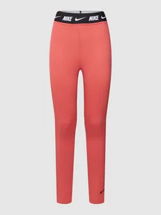 Legginsy w jednolitym kolorze z detalem z logo - Legginsy - miniaturka - grafika 1