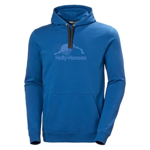 Męska Bluza HELLY HANSEN NORD GRAPHIC PULL OVER HOODIE 62975_608 – Niebieski - Bluzy męskie - miniaturka - grafika 1
