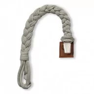 Akcesoria do smoczków - Hi Little One Hi Little One - Hi Little One  -  Warkoczykowa Zawieszka do Smoczka Pacifier Holder Grey - miniaturka - grafika 1