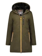 Kurtki damskie - Geographical Norway Parka "Cassim" w kolorze khaki - miniaturka - grafika 1