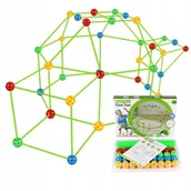 Mały naukowiec - ZESTAW DO BUDOWANIA KLOCKI BAZA TUNEL SŁOMKI ZABAWKA KONSTRUKCYJNA DZIECI - miniaturka - grafika 1