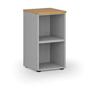 Regały biurowe - Regał biurowy PRIMO GRAY, 740 x 400 x 420 mm, szary/buk - miniaturka - grafika 1