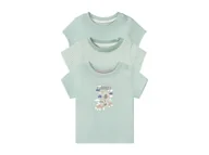 Bluzki dla niemowląt - lupilu® T-shirt niemowlęcy z biobawełny, 3 sztuki (62-68, Zielony) - miniaturka - grafika 1