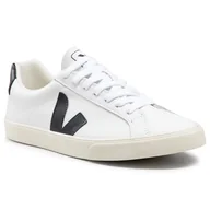 Sneakersy damskie - Sneakersy VEJA - Esplar Logo Leather Extra EO020005A White/Black - miniaturka - grafika 1