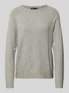 Sweter z dzianiny z okrągłym dekoltem model ‘LESLY’ - Swetry damskie - miniaturka - grafika 1