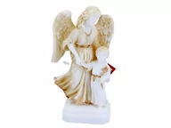 Figurki dekoracyjne - Anioł Stróż z dzieckiem - alabaster grecki - miniaturka - grafika 1