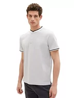 Koszulki męskie - TOM TAILOR Męska koszulka polo 1036325, 31037-Grey Two Tone Pique, L, 31037 – Grey Two Tone Pique, L - miniaturka - grafika 1