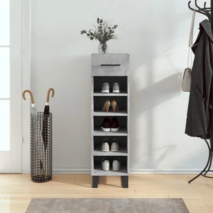Szafka na buty beton szara 30x35x105 cm materiał drewnopochodny - Szafki na buty - miniaturka - grafika 1