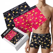 Majtki męskie - BOKSERKI MĘSKIE luźny krój bawełniane w kaczuszki kaczki Atlantic *XL - miniaturka - grafika 1