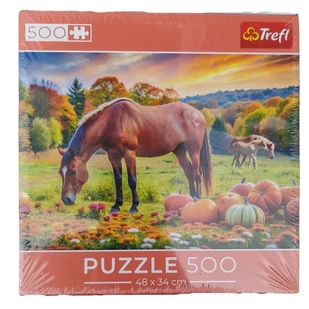 Trefl Puzzle 500 Konie 48x34cm - Puzzle - miniaturka - grafika 1