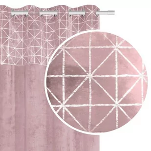 Zasłona 140 x 250 Dekoracyjna Velvet Glossy Puder - Zasłony - miniaturka - grafika 1