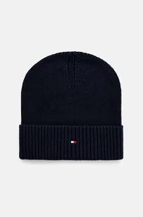 Tommy Hilfiger czapka z domieszką kaszmiru kolor granatowy  AM0AM12796 - Czapki męskie - miniaturka - grafika 1