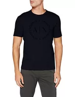 Koszulki męskie - Armani Exchange T-shirt męski, niebieski, M - miniaturka - grafika 1
