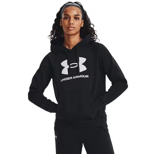 Damska bluza dresowa nierozpinana z kapturem Under Armour UA Rival Fleece Big Logo Hdy - czarna - UNDER ARMOUR - Bluzy sportowe damskie - miniaturka - grafika 1
