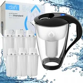Dzbanki filtrujące - Szklany Dzbanek filtrujący Dafi CRYSTAL czarny + 6 filtrów wkładów CLASSIC - miniaturka - grafika 1