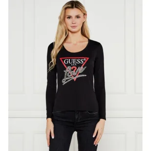 GUESS Bluzka Slim Fit - Bluzki damskie - miniaturka - grafika 1