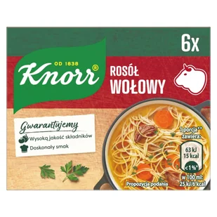 Knorr Rosół wołowy 6 x 10 g - Buliony i przyprawy w kostkach - miniaturka - grafika 1