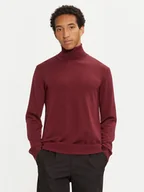 Swetry męskie - Hugo Golf San Thomas-M 50474174 Bordowy Slim Fit - miniaturka - grafika 1