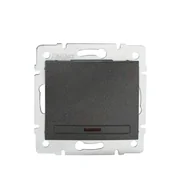 Wyłączniki światła i elektryczne - Kanlux Łącznik jednobiegunowy z LED DOMO 01-1110-241 gr 24901 - miniaturka - grafika 1