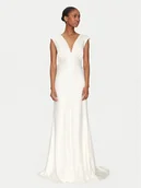 Sukienki - YAS Sukienka wieczorowa Dottea 26036356 Écru Regular Fit - miniaturka - grafika 1