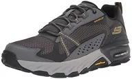 Buty trekkingowe męskie - Skechers Męskie buty trekkingowe Max Protect, Czarna skóra syntetyczna Mesh Charcoal Trim, 45 EU - miniaturka - grafika 1
