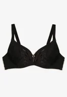 Biustonosze - Czarny Biustonosz Push Up z Koronką Tephina - miniaturka - grafika 1