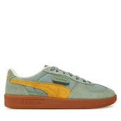 Sneakersy męskie - Sneakersy Puma Palermo Weathered 401722 01 Zielony - miniaturka - grafika 1